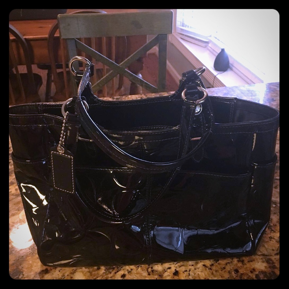 Patent Black Coach Purse